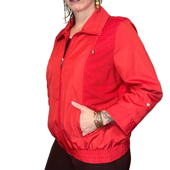 Vintage Red Jacket - Studio Works Sportswear - New With Tags Womens Petite Large - Picture 2 of 8